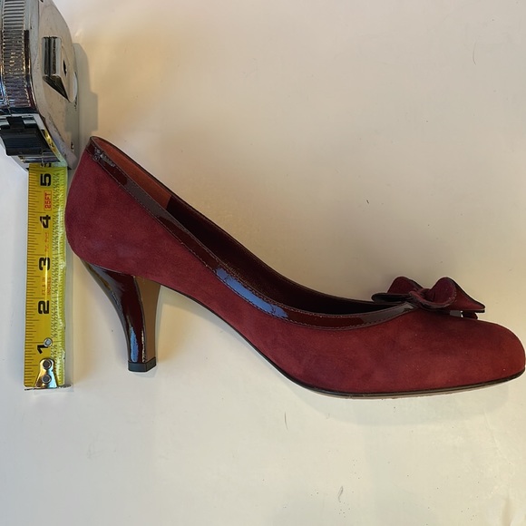 Reduced MOSCHINO Cheap and Chic vintage burgundy suede heels, size 8 - Picture 8 of 16